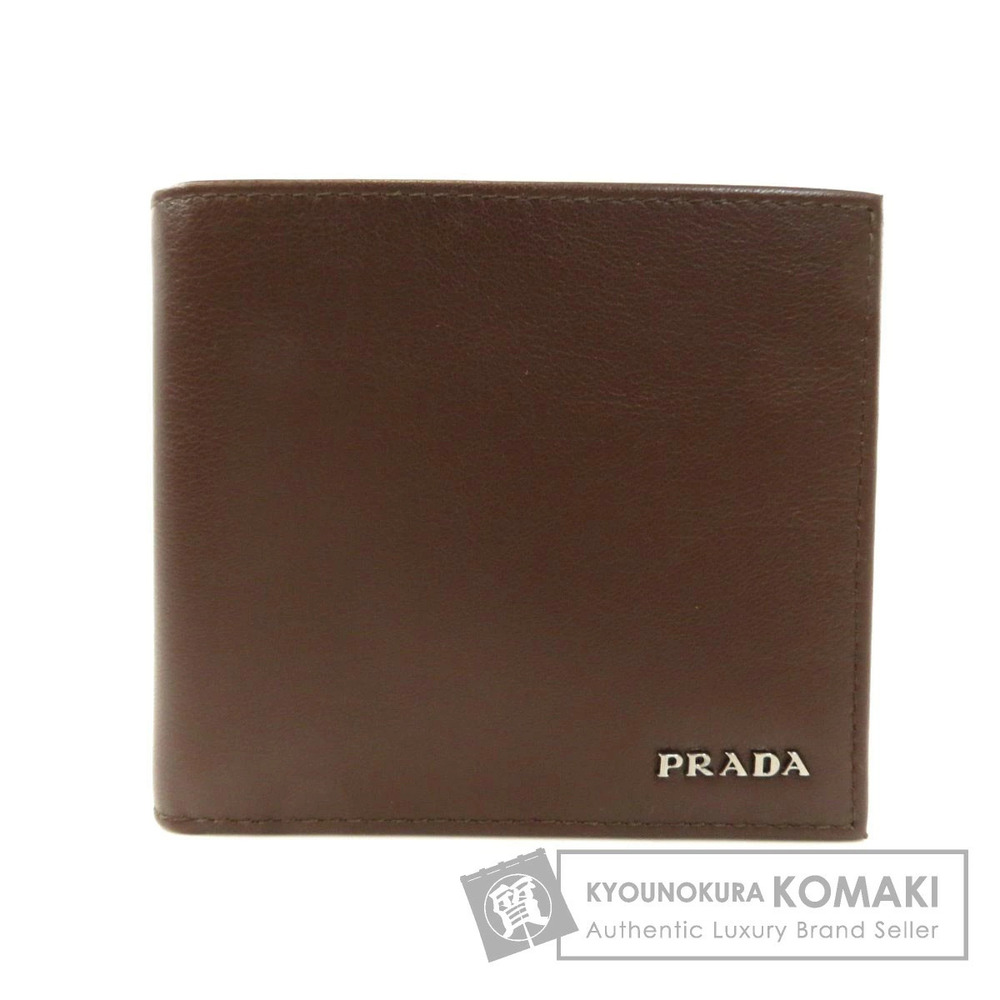 Prada bi fold wallet coin pocket leather